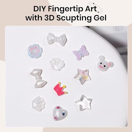 SUPWEE 3d Nail Gel 15g Clear Sculpting Gel for Nails Non-sticky Hand 3d Gels Nail Art with Silicone Pen Sculpting Manicures Salon Home DIY for Women thumbnail 5
