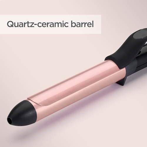 BaByliss Rose-Quartz 25mm Curling Tong - Hair Curler for Natural Waves and Curls, Ceramic, 6 Heat Settings 160°C to 210°C, Pink & Black, C451U - Multicolored thumbnail 5