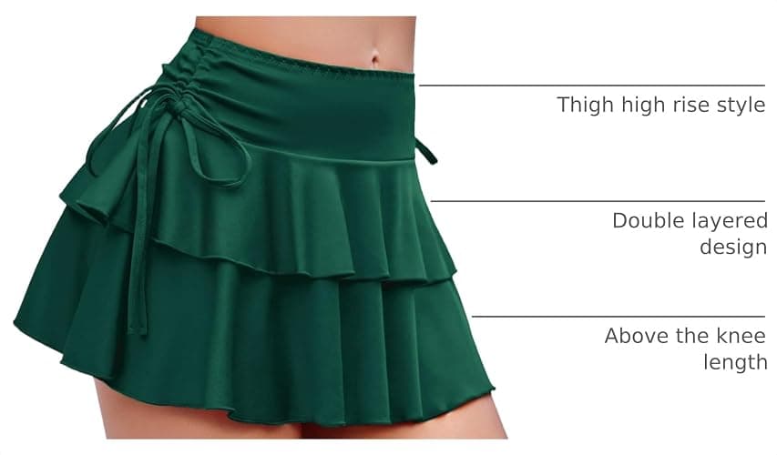 Avidlove Mini Skirts for Women Casual Micro Y2K Pleated Skirt Layered Ruffle Short Skirts Cheer Skirt Cosplay Outfits S-XXL thumbnail 4