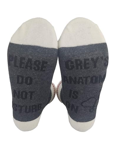 Inmeilifus Women's Greys Anatomy Cotton Socks Novelty Funny Gifts Stocking Stuffers Winter Warm Socks Cozy Crew Socks thumbnail 3