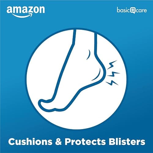 Amazon Basic Care Extreme Hydrocolloid Gel Blister Cushion Bandages, Self-Adhesive, Reduces Rubbing & Friction, Long-Lasting Multi-Day Use, 1.65 in x 2.67 in, 10 ct thumbnail 2
