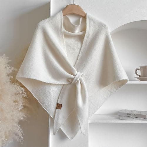 2025 New Pashmina Shawl Wraps Women Knitted Shawls and Wraps Cardigan Cape Fleece Cashmere Shoulder Top Sweater Scarf - Image 1
