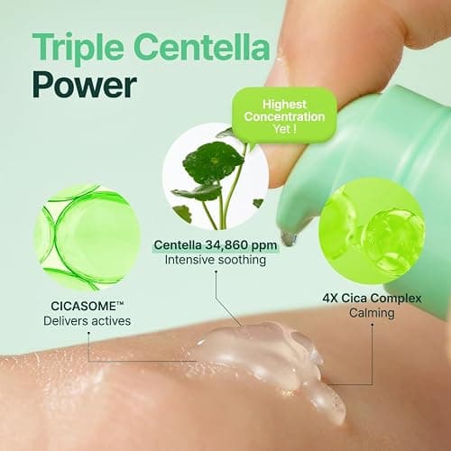 PURITO Centella Unscented Serum, 34,860 ppm Centella, Facial Serum for Sensitive Skin & Acne-Prone Skin, Soothing Serum, Vegan & Cruelty-Free, Korean Skincare, 2 fl.oz / 60ml thumbnail 2