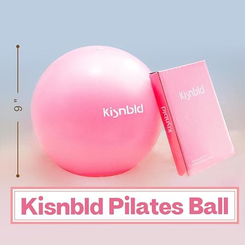 kisnbld Small Exercise Ball, 9 Inch Mini Pilates Ball, Anti Burst and Slip Resistant Mini Yoga Ball for Stability, Fitness, Physical Therapy, Stretching & Core Strength Workout at Home Gym & Office thumbnail 7