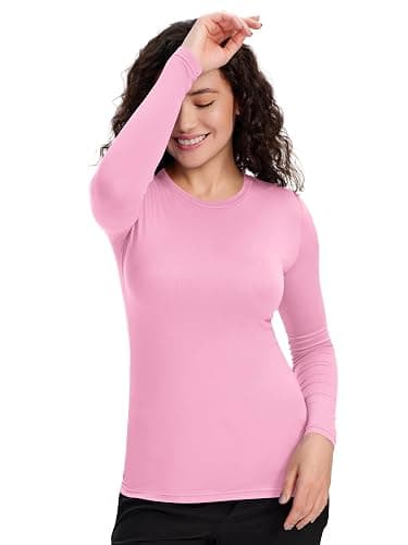 COZYFIT Scrub Undershirts Long Sleeve Women - Underscrub Comfort Tee thumbnail 4