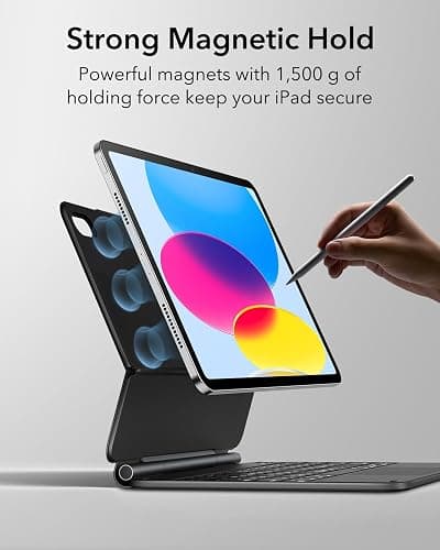 ESR iPad 11th(A16, 2025)/10th Gen Case with Keyboard, Magic Keyboard for iPad 10.9", Case with Floating Cantilever Stand, Springy Backlit Keys, Multi-Touch Trackpad, Black thumbnail 5