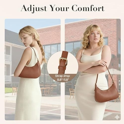 Missnine Purses for Women, Shoulder Bag Small Handbags Vegan Leather Underarm Bags Trendy Hobo Cute Clutch Purse thumbnail 4