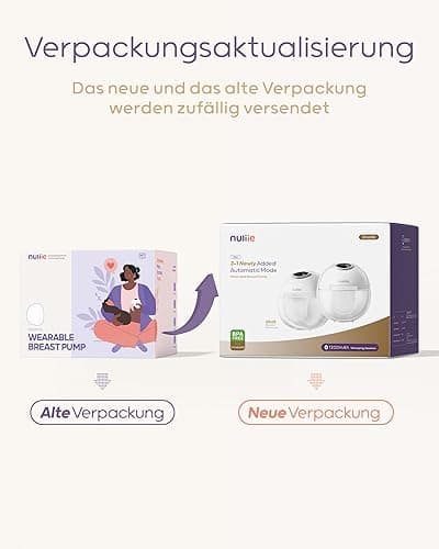 Nuliie Milchpumpe Elektrisch tragbare S32, Elektrische milchpumpe freihändig 4 Modi 9 Stufen mit 18/21/24 mm komfortabler Flansch, Privat, mit Ersatzzubehör im Lieferumfang (2Packs, Weiß) - 2 Packs - Weiß thumbnail 3