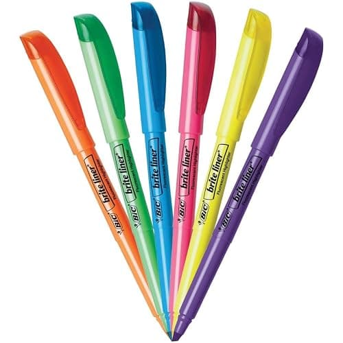 BIC Brite Liner Highlighters, Chisel Tip, 12-Count Pack of Highlighters Assorted Colors, Ideal Highlighter Set for Organizing and Coloring (Pack of 3) thumbnail 10