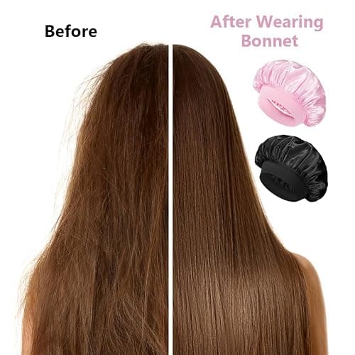 flintronic Satin Haarhaube, Satin Seiden Schlafmütze, Nacht Schlafhaube, Schlafhaube Haare Schützen, Satinhaube Zum Schlafen, Für Damen Und Mädchen thumbnail 5