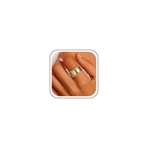 GWH Stackable Rings for Women - 14K Gold Plated Cubic Zirconia Simulated Diamond Oura Stack Rings for Women Size 6-10 - Image 1