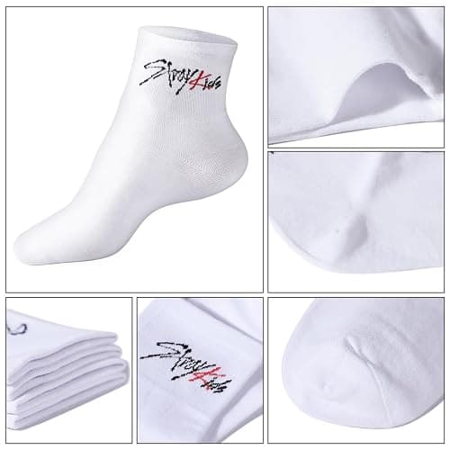 X9H8N9 2 Pairs Stray Socks Unisex Ankle Athletic Skz Socks Stay Fans Gifts Merch for Girls Men's and Women's thumbnail 4