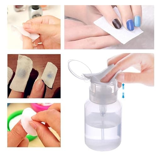Biutee Acetone Pump Dispenser, Empty Clear Bottle for Nail Polish Remover | 200ml Push-Down Lockable Pump Bottle for Nail Polish Remover and Makeup Remover, Alcohol and Toner; Reusable BPA-Free, 1 PCS thumbnail 6