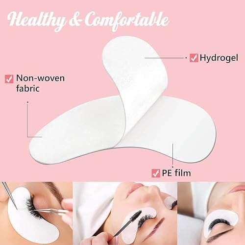 100 Pairs GreenLife Natural Hydrogel Eye Gel Pads - Collagen and Aloe Vera Patches for Under Eyes - Eyelash Extension Kit thumbnail 5