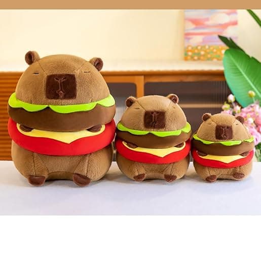 Wgxzyq Capybara Plushie Stuffed Animal Toy, Stuffed Capybara Plush Toy, Birthday Xmas Gift for Kids (Hamburger) thumbnail 7