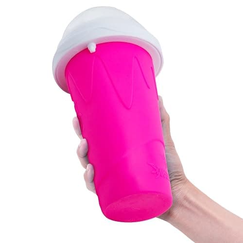 Slushy Maker Cup Slushy Cup Maker Squeeze Cup TIK TOK Frozen Magic Quick Frozen Smoothies Cup Instant Sorbet Cup With Lids And Straws For All Age (red) - red thumbnail 4
