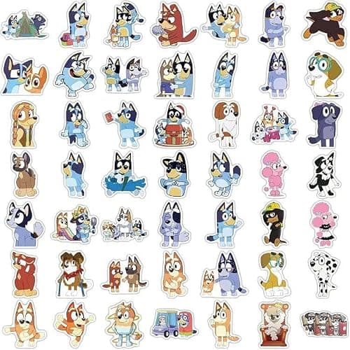 100 Cartoon Stickers Colorful Aesthetic VSCO Vinyl/PVC Waterproof Decals for Water Bottle, Phone, Case, Laptop, Skateboard, Gift for Kids, Teens, Boys and Girls (Blue 100) thumbnail 4