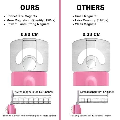 Light Pink Adjustable Nail Clippers with Magnets Sizers Nail Tip Cutter | Stainless Steel Nail Clipper Acrylic Nail Cutter for Nails Tip Trimmer for Acrylic Tips Sharp Blade Clip Tool for Salon Home thumbnail 6