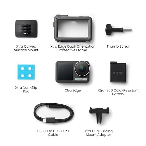 Xtra Edge Action Camera, 1/1.3" Sensor & 4K Cinematic Video, Hyper Stabilization, Waterproof Camera to 52 Ft, 3-Hour Battery, Universal Quick Mount, Vlogging Camera for Adventure Photography thumbnail 6