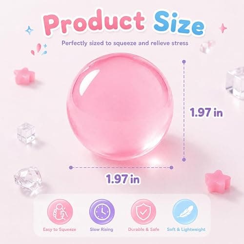4 PCS Coconut Oil Squishy Stress Ball for Adults, Slow Rising Squishy Fidget Toys, Sensory Fidget Toys for Study Work,Soft Stress Relief Toy thumbnail 2