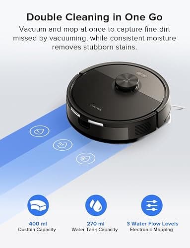 roborock Q7 L5 Robot Vacuum and Mop Combo, 8,000Pa Suction, Upgraded from Q5 Pro, Dual Anti-Tangle System, LiDAR Navigation, Multi-Level Mapping, Self-Charging Robotic Vacuum Cleaner, Black thumbnail 4