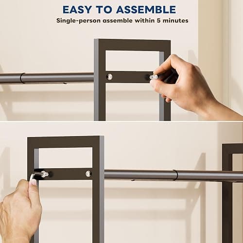Mavivegue Expandable Shoe Rack for Closet, 3-Tier Shoe Organizer, Adjustable Shoe Rack for Front Door Entrance, Entryway - 3 Tier - Black thumbnail 6
