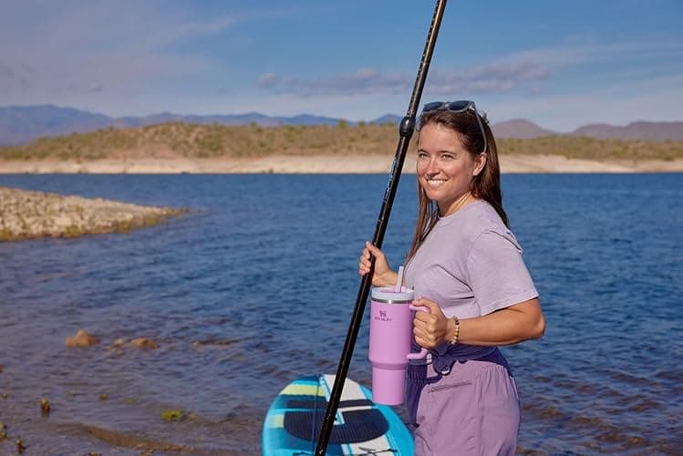 STANLEY Quencher H2.0 Tumbler with Handle and Straw 30 oz | Flowstate 3-Position Lid | Cup Holder Compatible for Travel | Insulated Stainless Steel Cup | BPA-Free | Lilac thumbnail 2