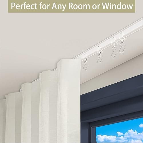 Trimold Premium 6m Ceiling Curtain Track System, Flexible and Durable Design for Effortless Gliding, Ideal for Shower Window RV Room Dividers, Privacy and Home Décor thumbnail 4
