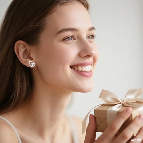 Trifasorie Stud Earrings for Women, 925 Sterling Silver with Birthstone, Anniversary Birthday Jewelry Gift for Wife Mother Girlfriend Tear Drop Earjacket Stud thumbnail 2