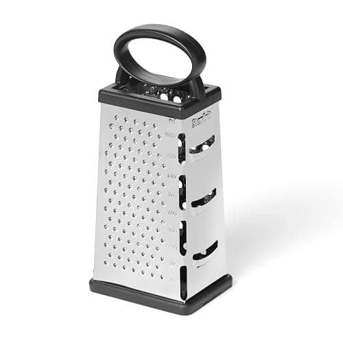 Starfrit Stainless Steel 4-Sided Boxed Grater with Removable Base Cover and Measuring Cup - Corner Cut-Outs to Measure Output (2025 Version) thumbnail 6