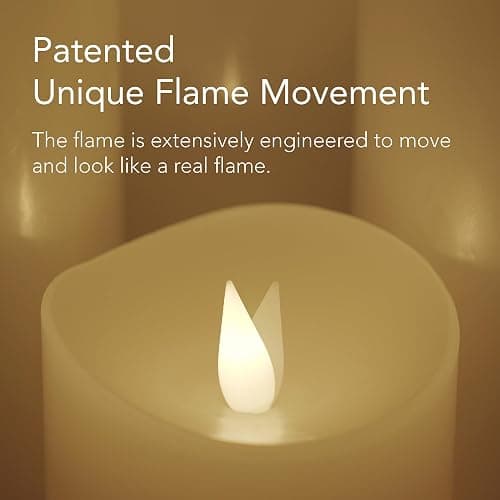 Softflame Flameless LED Candles with Remote Control, 4"x 6.25"Flickering 3D Moving Flame Battery Operated Candles in Real Wax Shell for Indoor Use, Home Decor White thumbnail 3