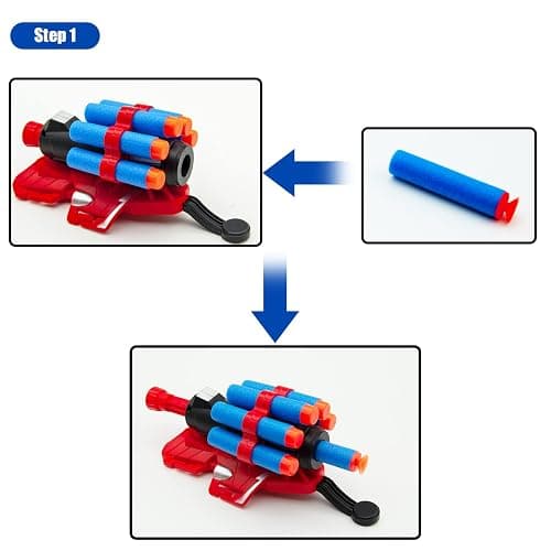 keumi 2 Sets Spider Web Shooters for Kids Easter Decorations Basket Stuffers Cosplay Launcher Gloves with Wrist Toy Set Hero Webs Shooter for Kids thumbnail 3