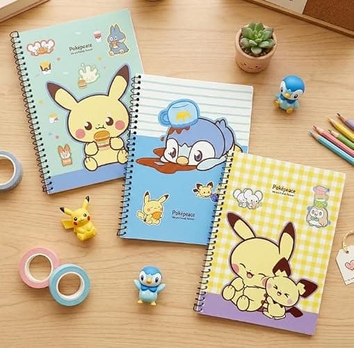 Pikachu 3 Pack 6 x 8 Inches Mini Unlined Blank Spiral Notebook, 30 Sheets Per Notebook thumbnail 2