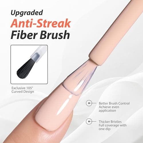Makartt Ultra-Pigmented Gel Nail Polish Nude 15ml, One N'Done Nude Gel Polish One-Coat High-Gloss Ceramic Shine, Salon-Grade UV Nail Art Manicure DIY Salon Home - Barely There thumbnail 6