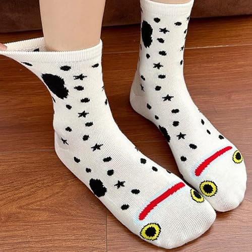 Garden Eel Socks, Japanese Okinawa Garden Eel Socks, Cute Conger Eels Striped Sock, Fun Cotton Household Sock thumbnail 6