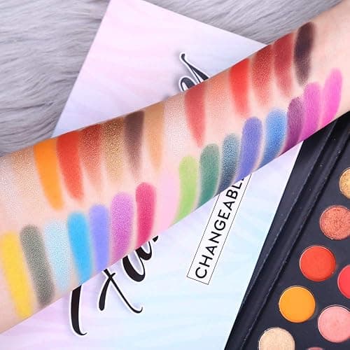 Highly Pigmented Eye Makeup Palette, Matte Shimmer Metallic Eyeshadow Pallet Long Lasting Blendable Natural Colors Make Up Eye Shadows Cosmetics Gift Kit thumbnail 4