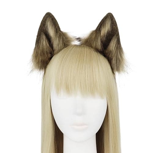 SMILETERNITY Animal Wolf Fox Ears Headband Cute Furry Faux Fur Handmade Hair Hoop for Cosplay Party Halloween thumbnail 2