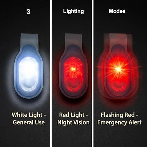 ALONEFIRE LED Flashlights Clip on Flashlight Night Safely Nursing Night Light Hands Free Strong Magnetic to Grip Clothing with a Keychain Flashlight for Walking Running Sports Outdoor Emergency thumbnail 4