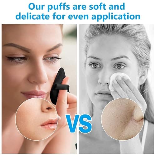Ainiv Dreieck Makeup Puderquaste, 4 Stück Gesicht Schwämmchen Powder Puff, Waschbar Wiederverwendbar Makeup Sponge, Nass Trocken Make up Werkzeug für Loses Puder oder Foundation Rouge thumbnail 6