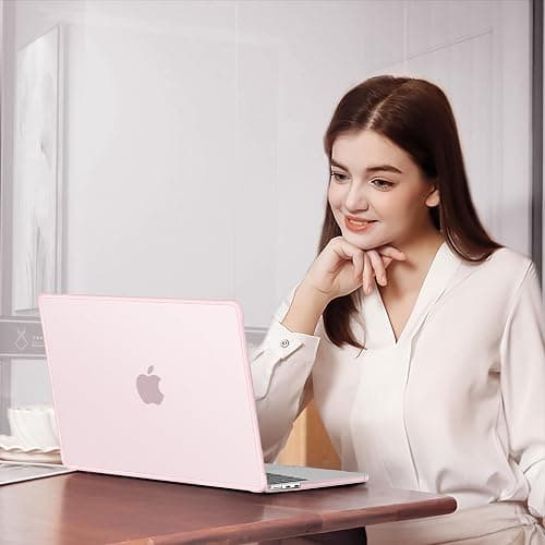 MOSISO Compatible with MacBook Air 13 inch Case M5 M4 M3 M2 2026-2022 | Hard Case&Keyboard Skin&Screen Film&Type C with TPU Bumper for MacBook Air 13.6, A3449 A3240 A3113 A2681, Pink thumbnail 7