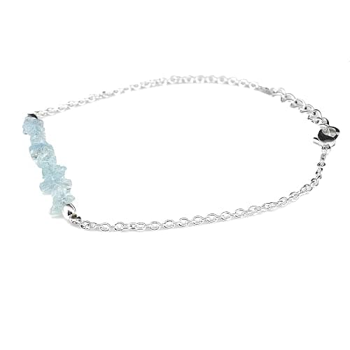 Gempires Natural Chips Bar Bracelet, Energy Healing Crystals, Birthday, Gift for Her, Gemstone Jewelry 8 inch AA+ Quality thumbnail 4