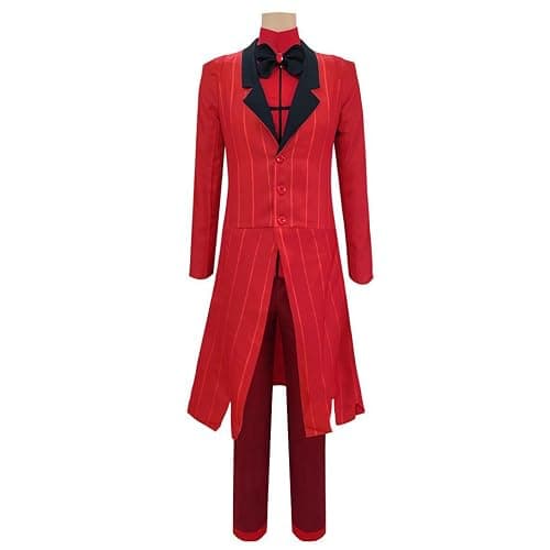 SHIKI Anime Hazbim Hotel Charlie Morningstar Cosplay Costume Charlotte Alastor Red Jacke Uniform Suit Halloween Outfit thumbnail 2