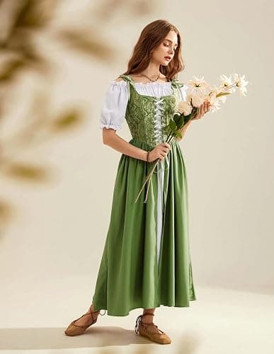 Scarlet Darkness Renaissance Costume Women Medieval Corset Dress Puff Sleeve Fairy Dress thumbnail 7
