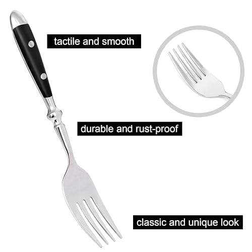 QUEARI Retro 20-Piece Silverware Set, Stainless Steel Cutlery Set, Vintage Flatware Set with Black Bakelite Handle, Dishwasher Safe| Service for 4 thumbnail 7