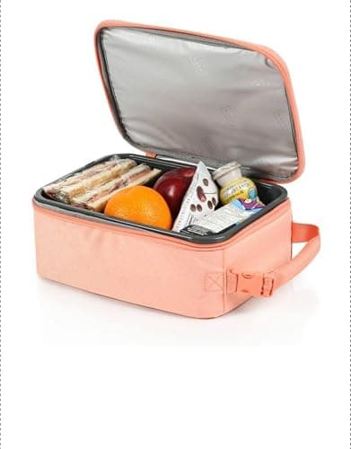 Fulton Bag Co. Thermal Insulated Zippered Lunch Bag Box (Upright) Hardbody Sturdy (Cantaloupe) thumbnail 2