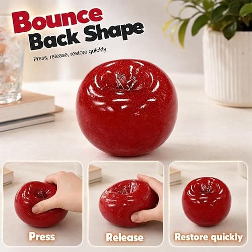 Slushy Apple Squishy, Apple Squishy Slow Rising Stress Relief Squeeze Ball (Green-1pc) thumbnail 5
