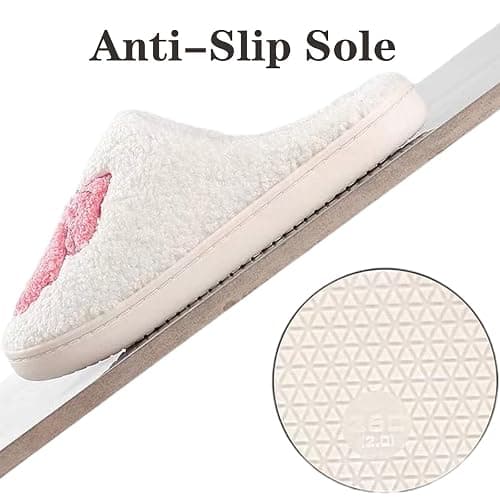 Aucomfo Comfy House Slippers For Women Men, Ladies Fuzzy Bedroom Slippers,indoor Outdoor Memory Foam Shoes thumbnail 4
