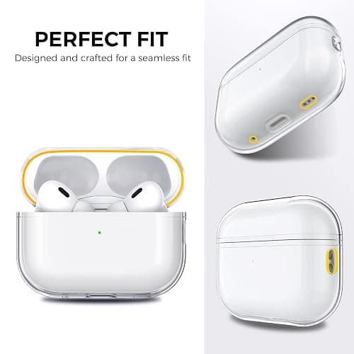 AHASTYLE Transparent Hülle für Airpods Pro 2 Schutzhülle und Haut Case für AirPods Pro [Unterstützung USB-C] [Kabelloses Laden] Kompatibel mit Airpods Pro 2. Generation (Durchsichtig) thumbnail 3