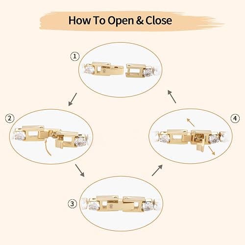 Momlovu Tennis Bracelet for Women 14K Gold Plated 3,4,5mm Cubic Zirconia Tennis Bracelet Fashion Jewelry Gift Size 6.5,7,7.5 Inch thumbnail 4