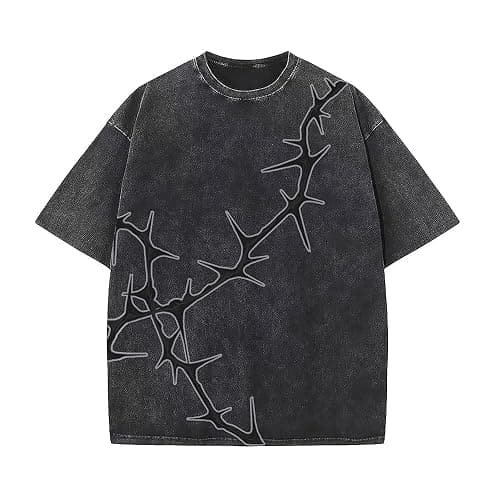 Y2K Graphic T-Shirts Vintage Oversized Tees Streetwear Casual Acid Washed Tops for Men Women - Image 1